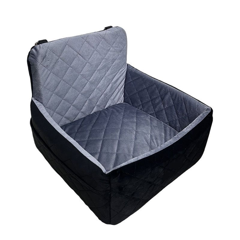 Quilted Dog Booster Car Seat with Zip-Off Cover, 45 × 45 × 35 cm, image 16 of 16
