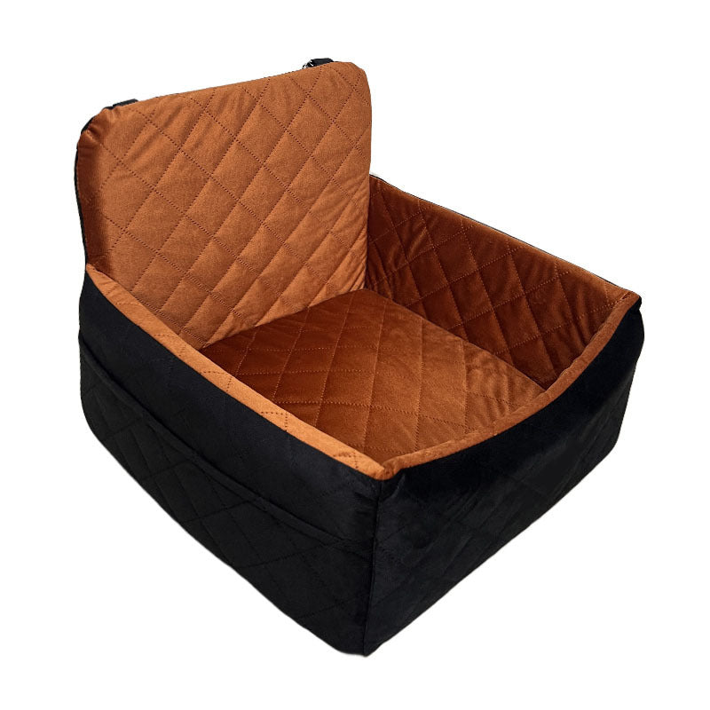 Quilted Dog Booster Car Seat with Zip-Off Cover, 45 × 45 × 35 cm, image 15 of 16