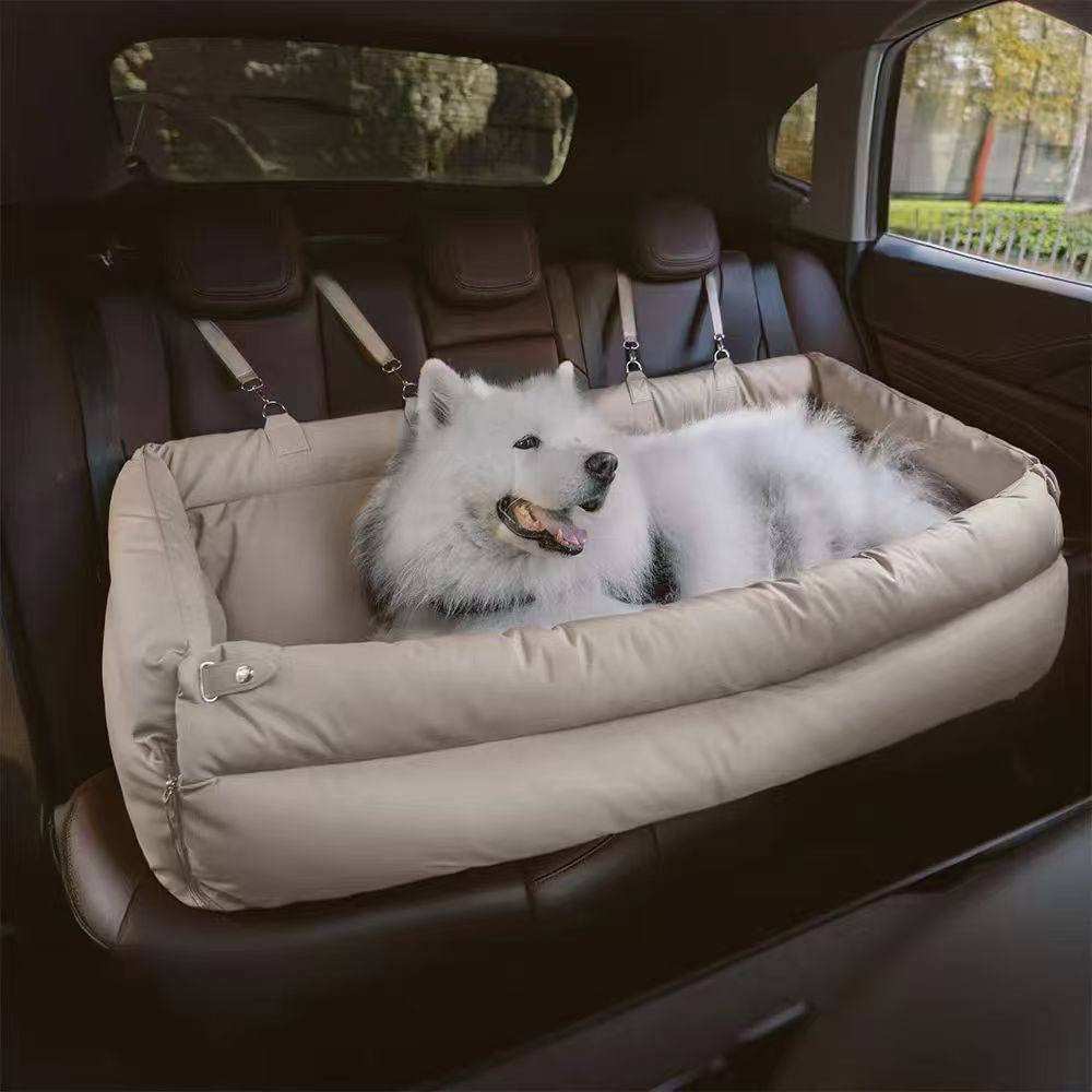 Dog Car Bed with Removable Washable Cushion