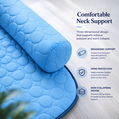 Cool-Touch Square Dog Bed, Blue, image 5 of 5