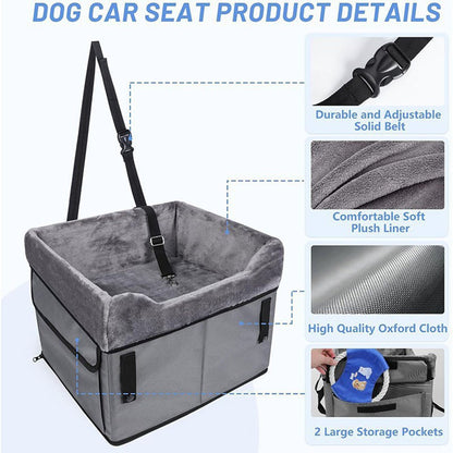 Small Dog Car Seat with Raised Walls, 39 × 37 × 34 cm, image 2 of 5
