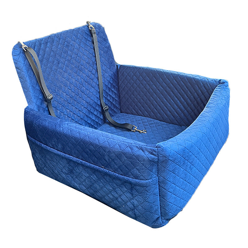 Quilted Dog Booster Car Seat with Zip-Off Cover, 45 × 45 × 35 cm, image 14 of 16