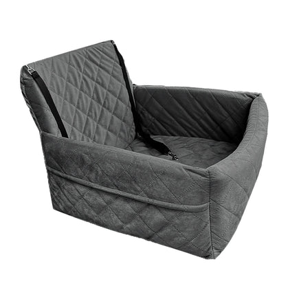 Quilted Dog Booster Car Seat with Zip-Off Cover, 45 × 45 × 35 cm, image 8 of 16