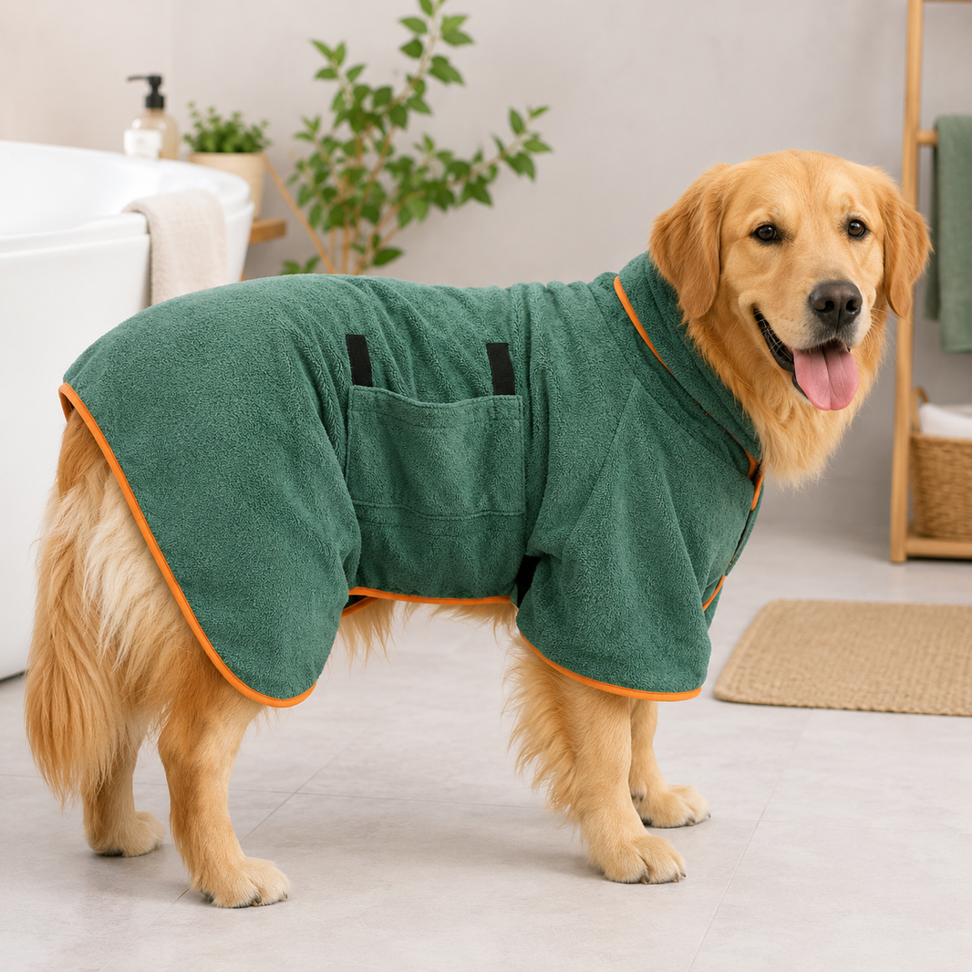 Absorbent Dog Drying Coat, XS–XL