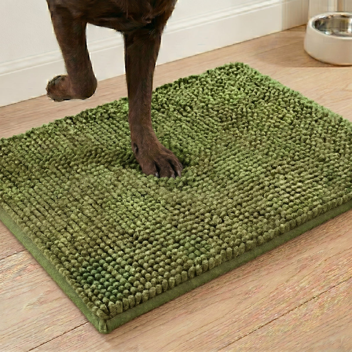 Absorbent Chenille Dog Door Mat, Non-Slip, Machine Washable, image 13 of 14