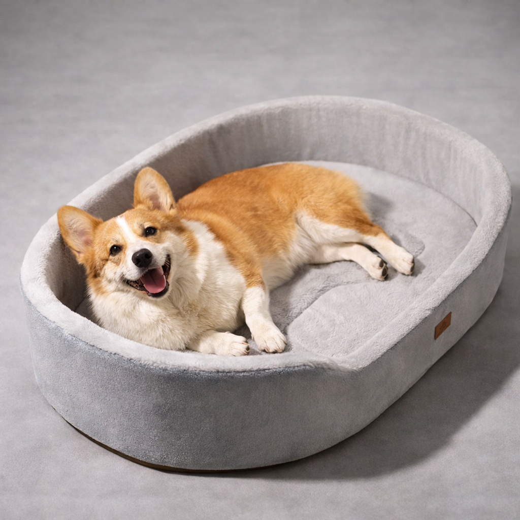 Foam Dog Bed with Raised Edges, S–XXL